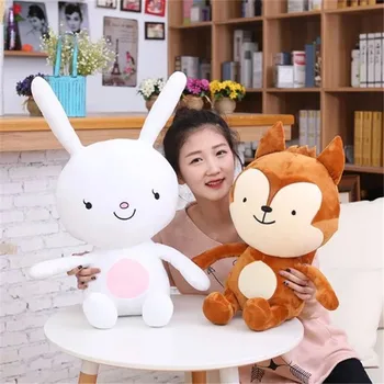 Comprare 30 CM Un Pezzo Del Bambino Di Alta Qualità Bella TV Animale Lupo E Coniglio Super Morbido Cotone PP Peluche Ripiene Dolls Bambini Giocattoli Amici Presente